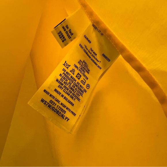 Ted Baker Yellow Alyy Waist Tie Dress 0 *read - Picture 11 of 13